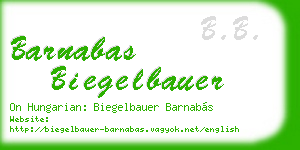 barnabas biegelbauer business card